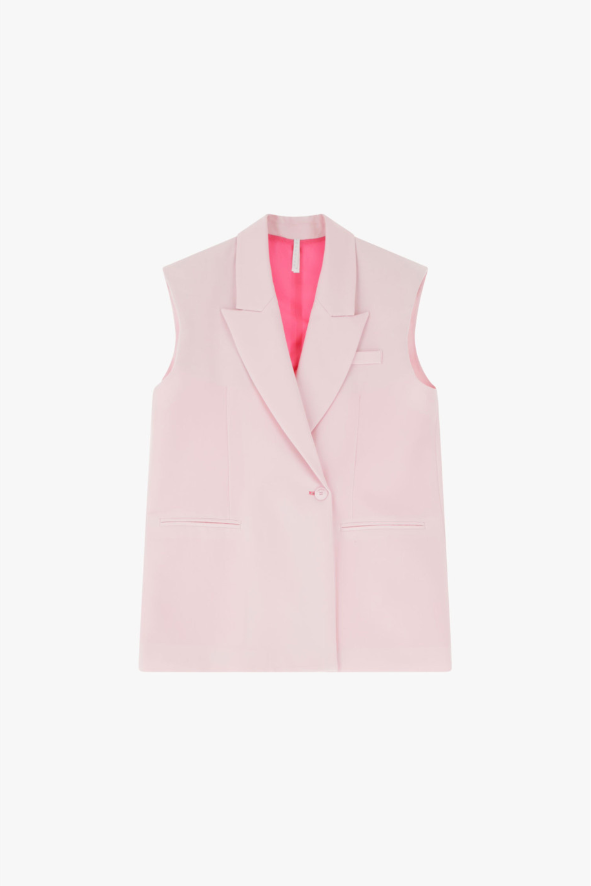 blazer sans manche rose