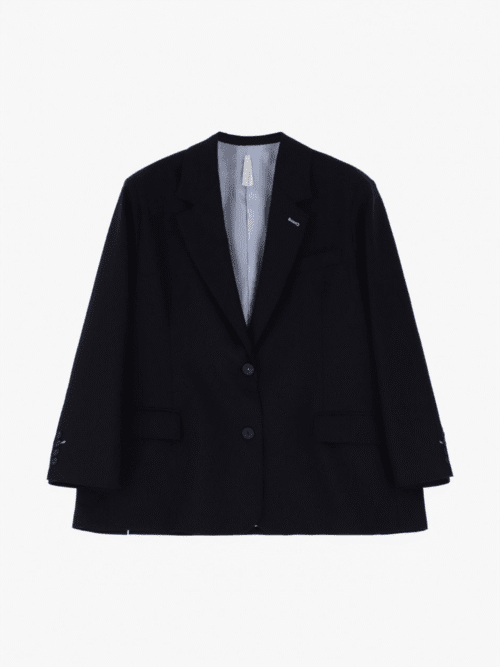 blazer over size black